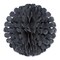 Beistle Club Pack of 12 Black Tissue Flutter Ball Hanging Decorations 14"